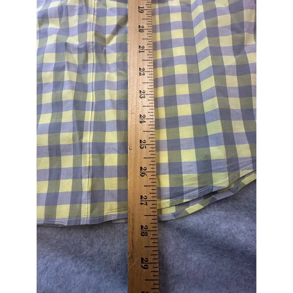 Banana Republic XL Gingham Utility Short Sleeve Plaid Button Up Shirt